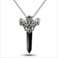 Black Sword Silver Retro Style Men's Necklaces
